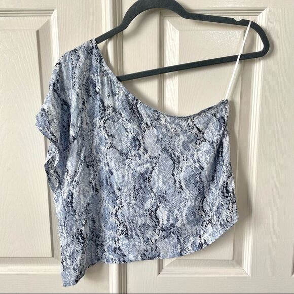 Olivaceous blue snake one shoulder top NWT - Picture 6 of 10